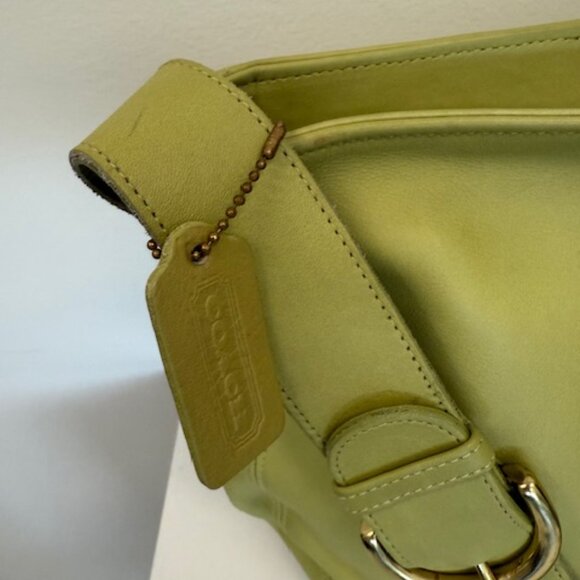 vintage coach bag #4161 green color leather bag - Picture 3 of 11